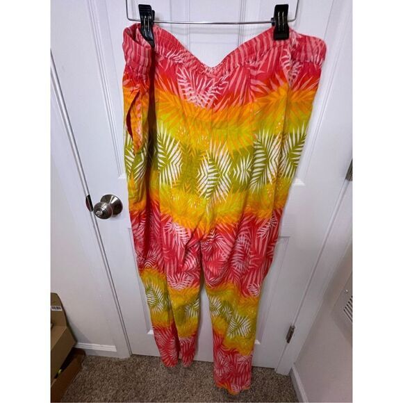 Ashley Stewart 22/24 lined beach pants multicolored NWT - Picture 2 of 8